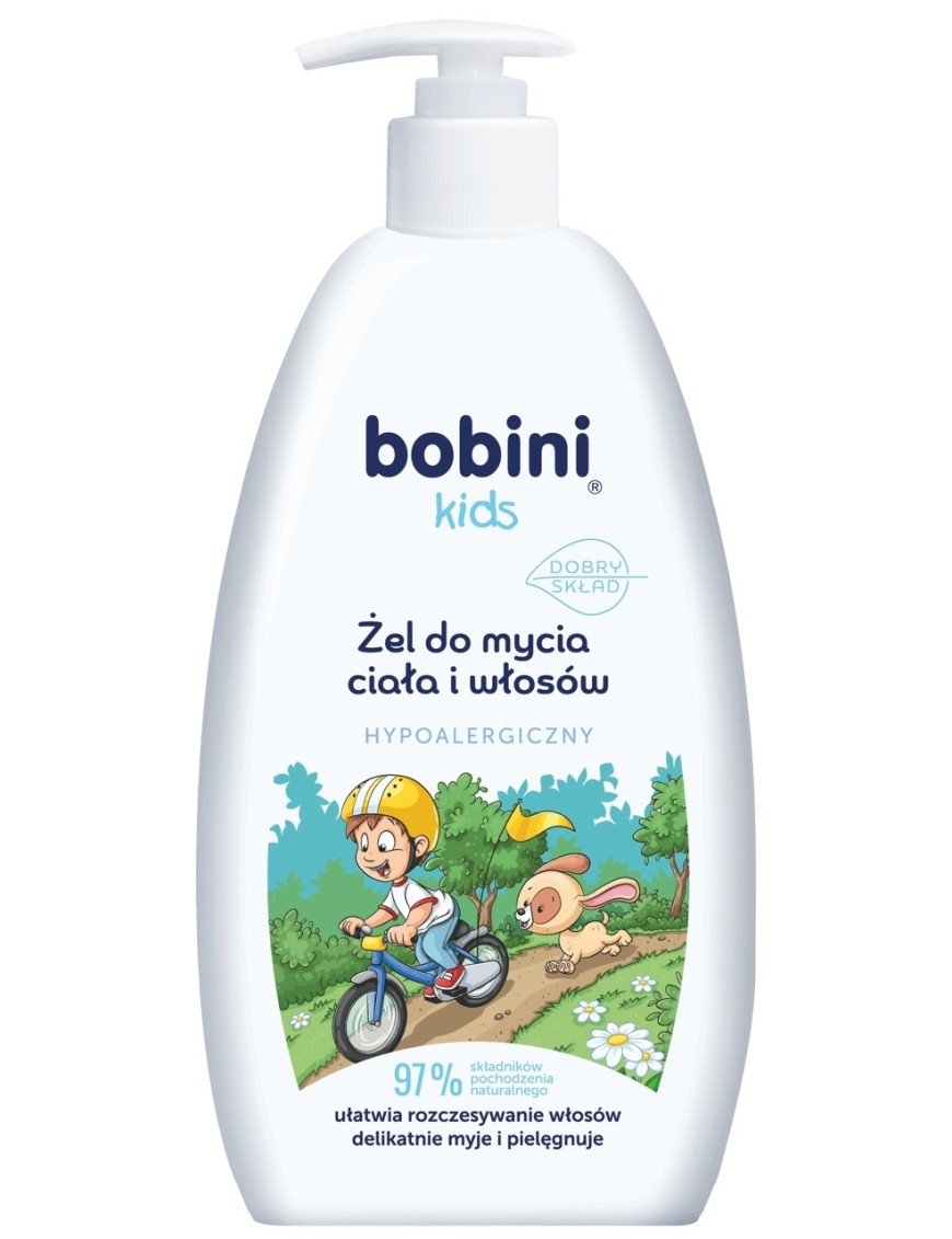 BOBINI Kids Żel do mycia ciała i włosów 500ml