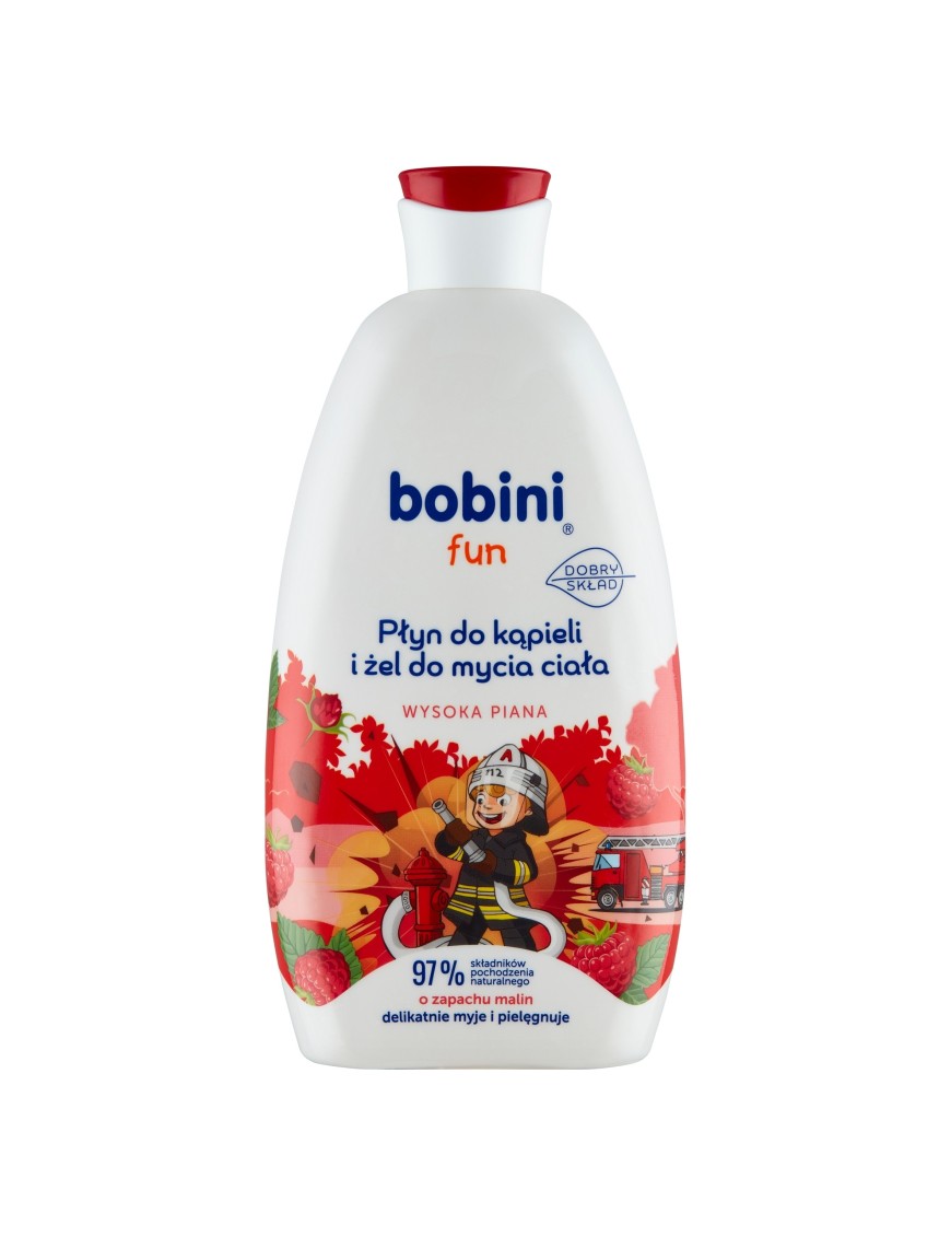 BOBINI Fun Płyn do kąpieli maliny 500ml