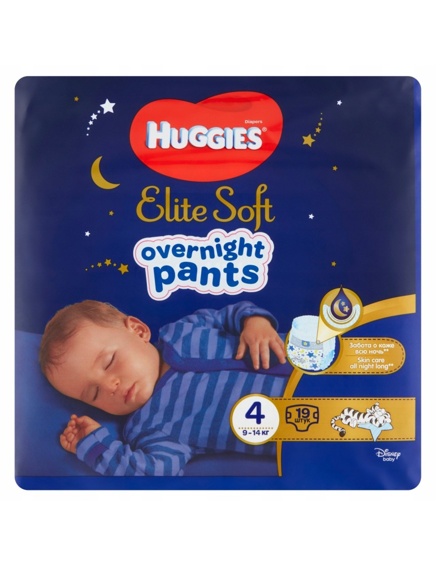 Huggies Elite Soft Pieluszki 4 9-14kg 19 szt