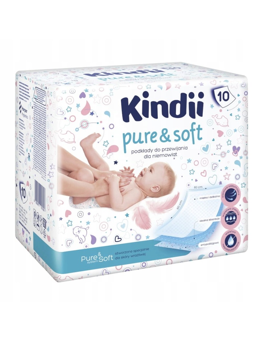 Kindii Pure Soft Podkłady dla niemowląt 10szt