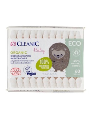 Cleanic Baby Organic Patyczki dla niemowląt 60szt
