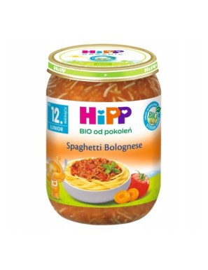 HiPP BIO Junior Spaghetti Bolognese po 12 miesiącu