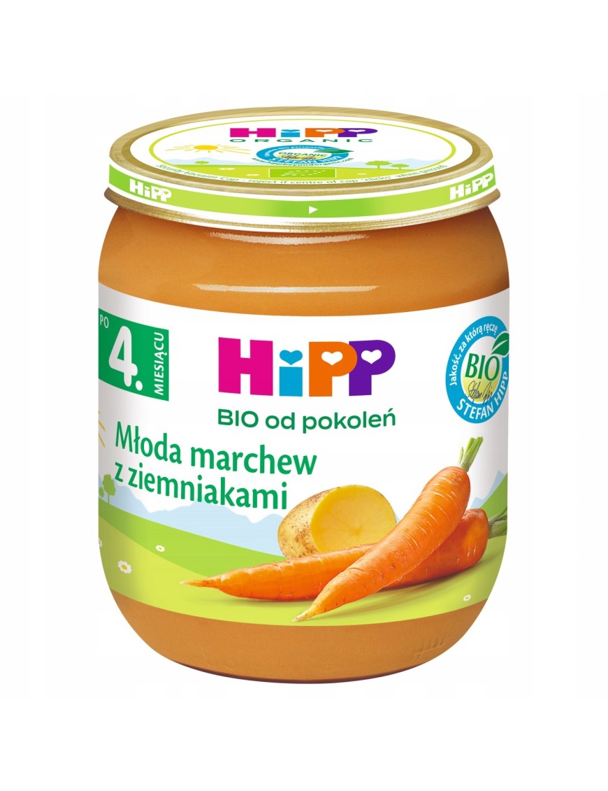 HiPP BIO Młoda marchew z ziemniakami po 4 miesiącu