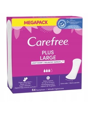 Carefree Plus Large Wkładki higieniczne 64 sztuk