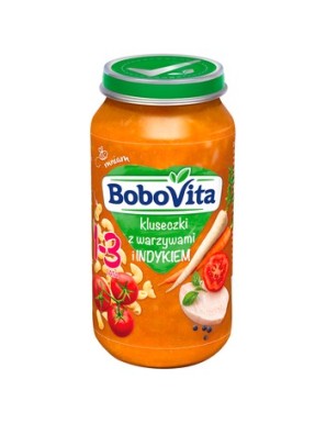 BoboVita Kluseczki z warzywami i indykiem 1 -3 lat