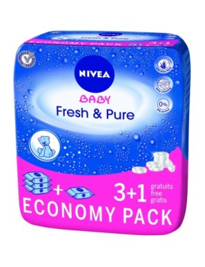 NIVEA Chusteczki Fresh & Pure 3+1 4x63szt.