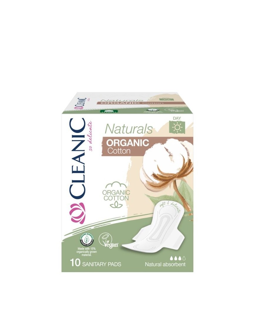 Podpaski Cleanic Naturals Organic Cotton Day 10szt