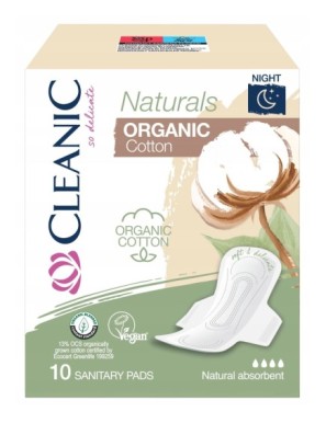 Podpaski Naturals Organic Cotton Night 10szt
