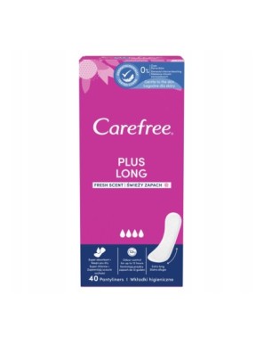 Carefree Plus Long, wkładki higieniczne 40 szt.