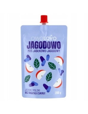 OWOLOVO Jagodowo Mus jabłkowo-jagodowy 200 g