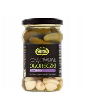 Smak Konserwowe ogóreczki z czosnkiem 300 g