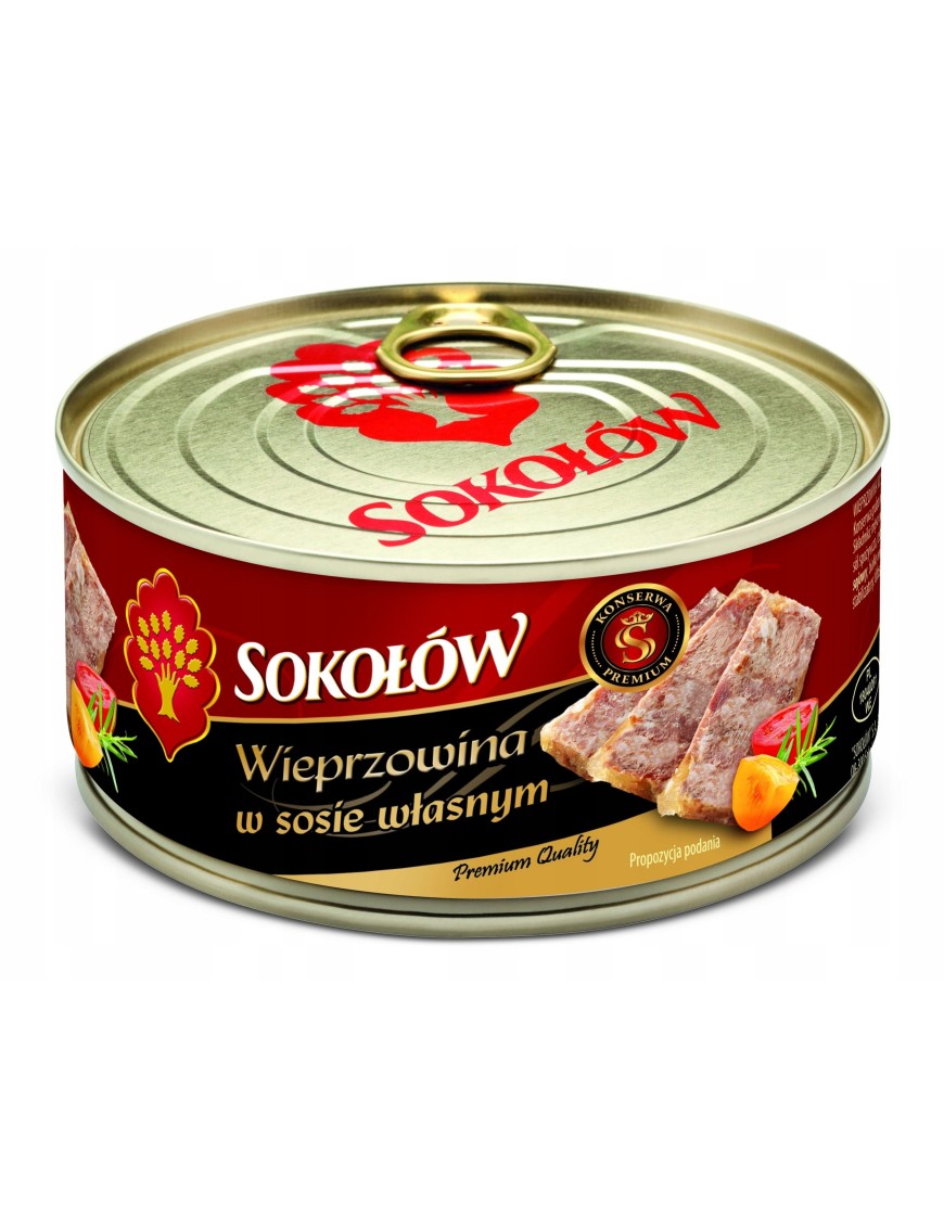 Wieprzowina w sosie własnym premium 300g Sokołów