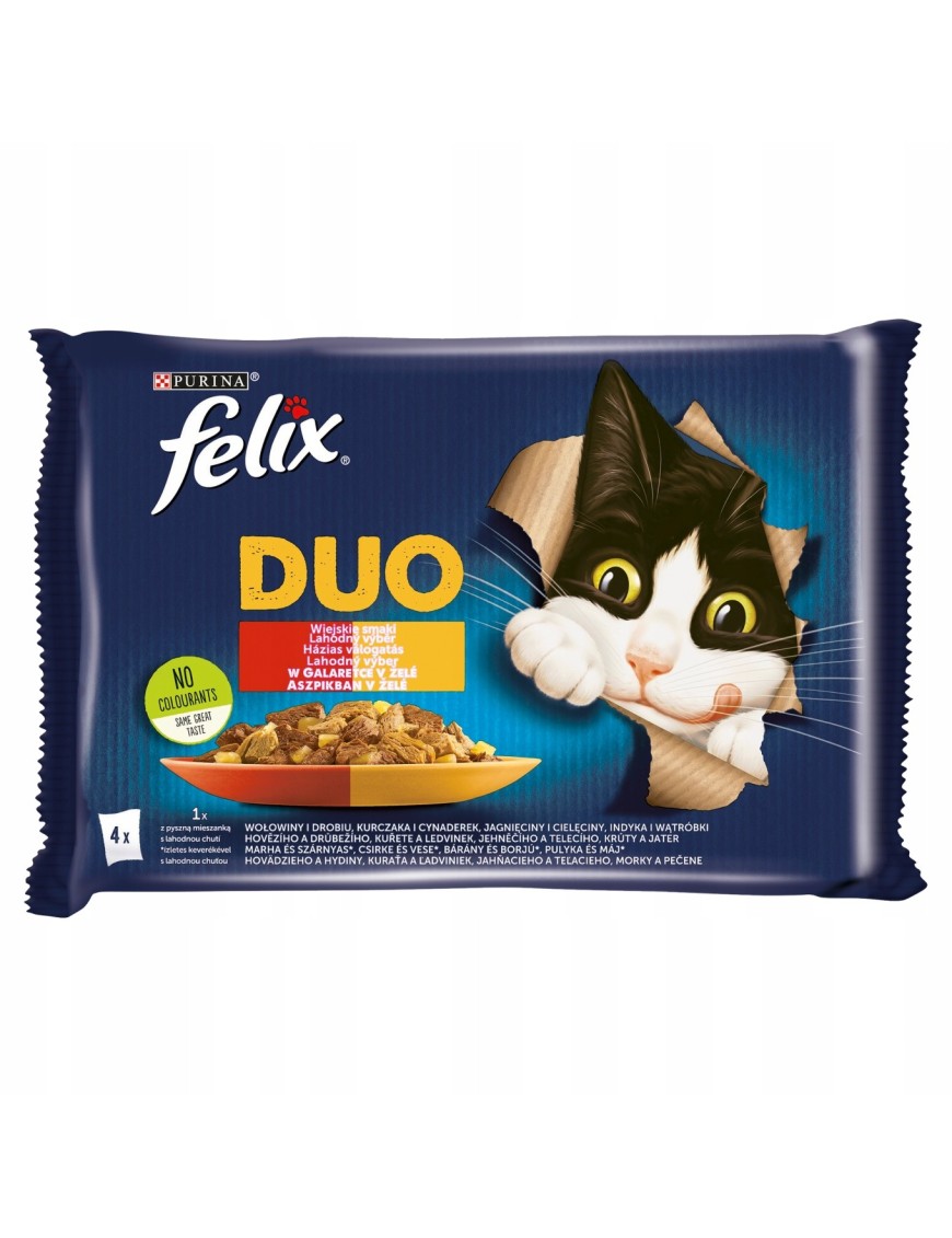 Felix Duo Karma dla kotów w galaretce 340 g (4x85g
