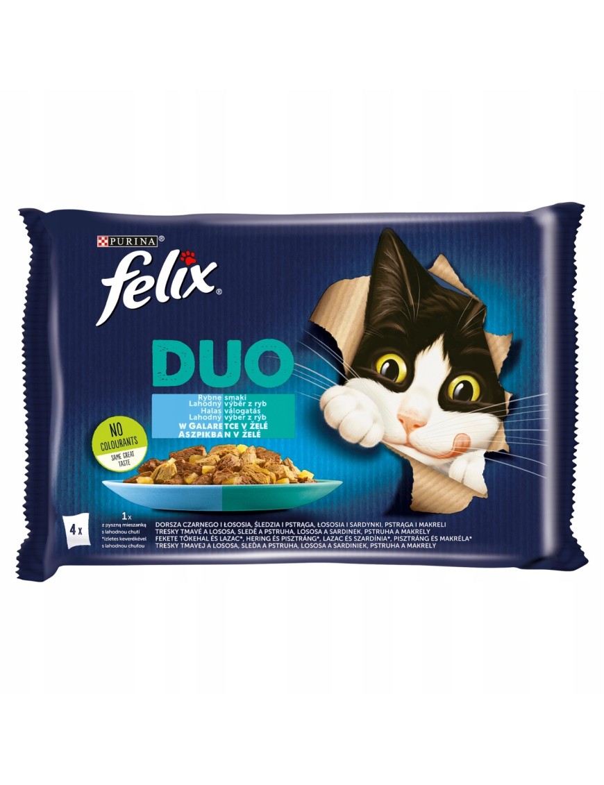 Felix Duo Karma dla kotów rybne smaki w galaretce