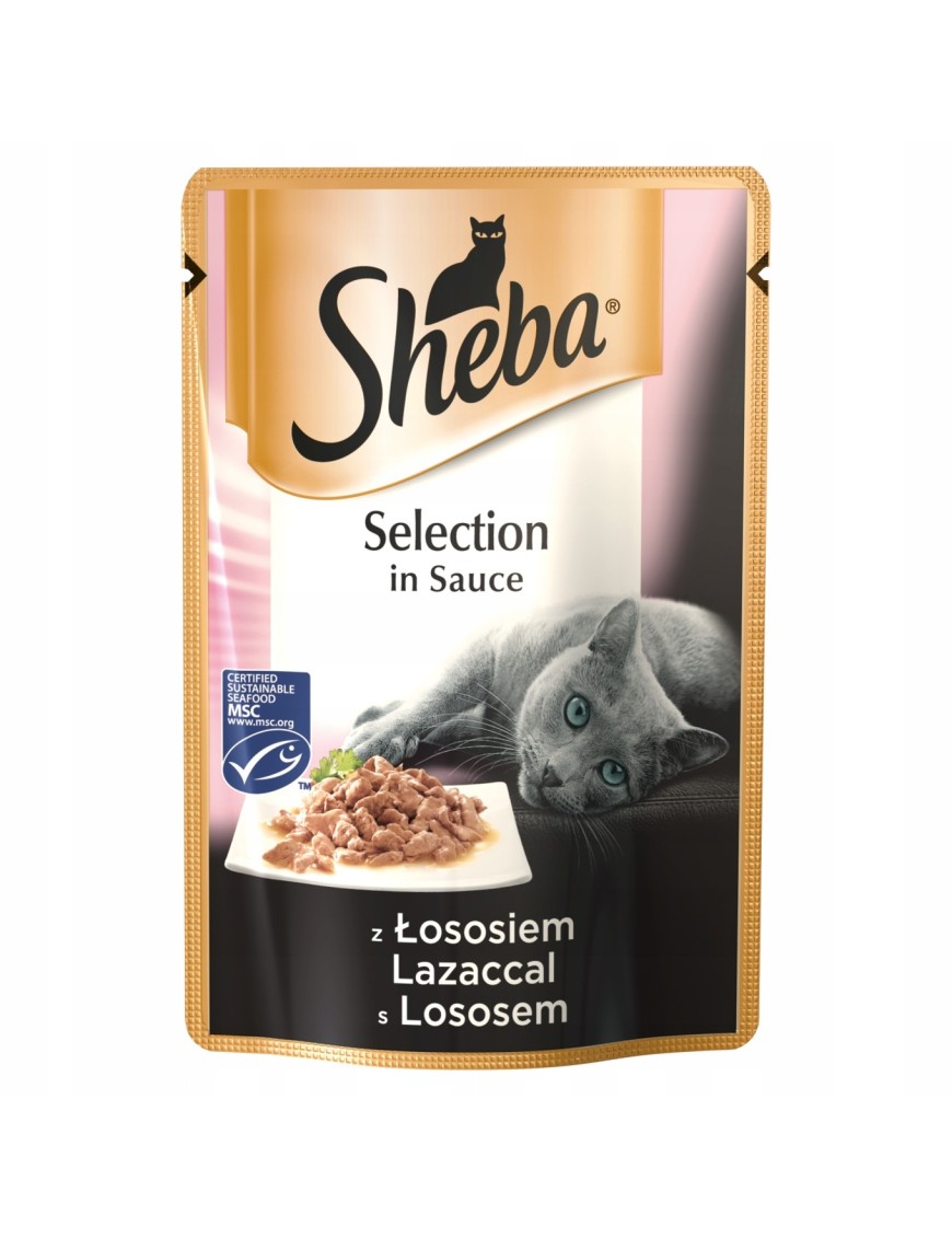 Sheba in Sauce Karma pełnoporcjowa z łososiem 85g