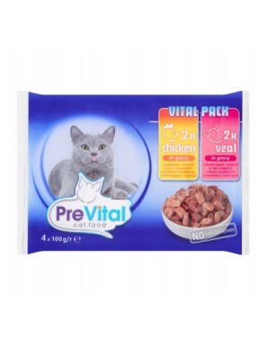 PreVital Vital Pack Karma dla kotów w sosie 4x100g