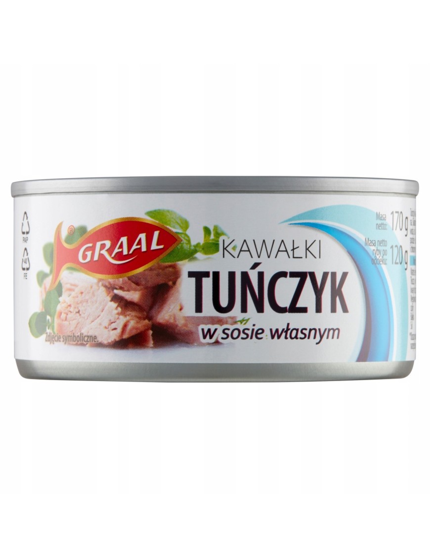 Graal Tuńczyk kawałki w sosie własnym 170 g