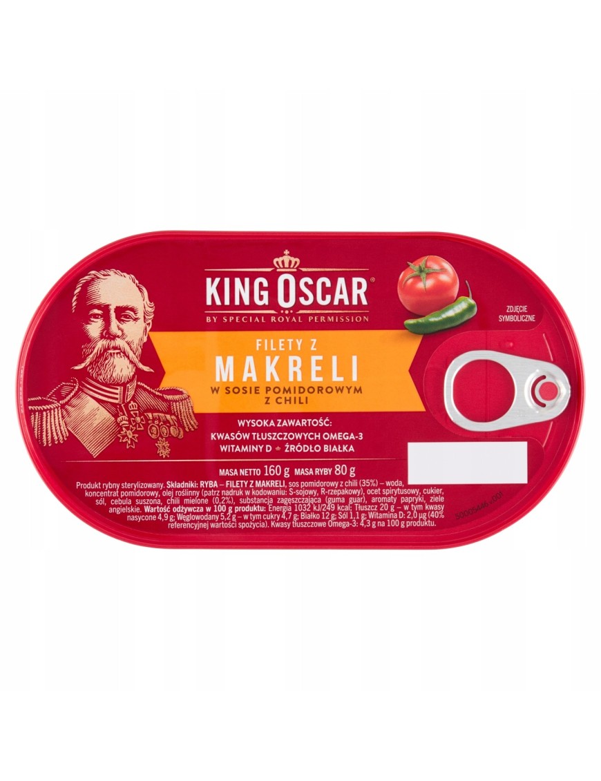King Oscar Filety z makreli w sosie z chili 160 g