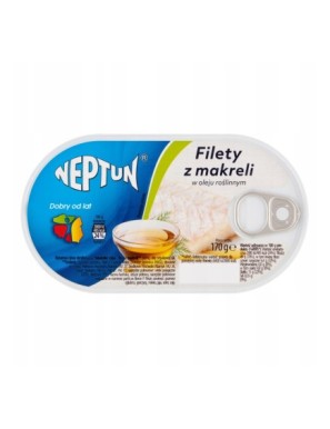 Neptun Filety z makreli w oleju roślinnym 170g