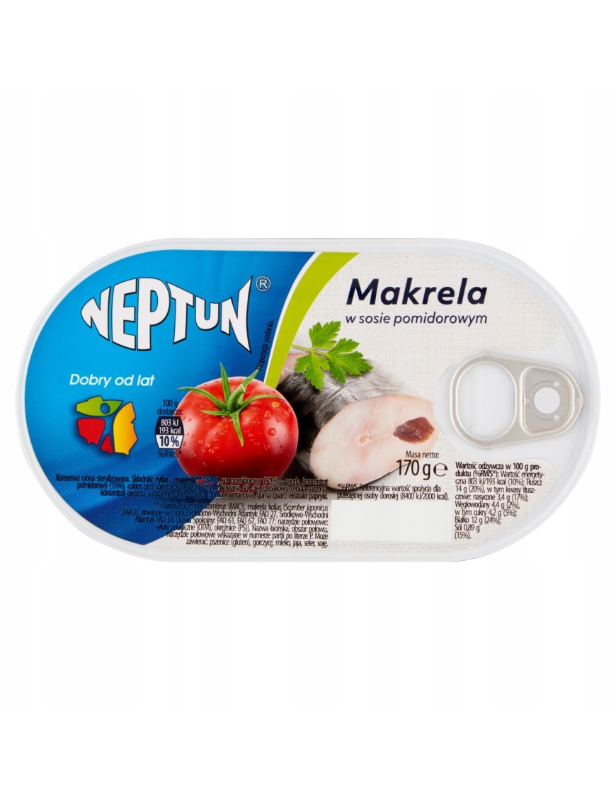 Neptun Makrela w sosie pomidorowym 170g
