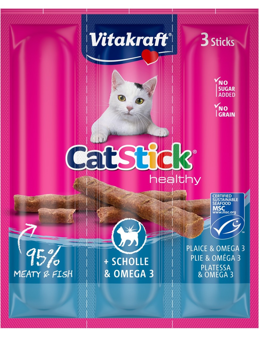 Vitakraft CAT MINI 3 szt flądra/omega 3 dla kota