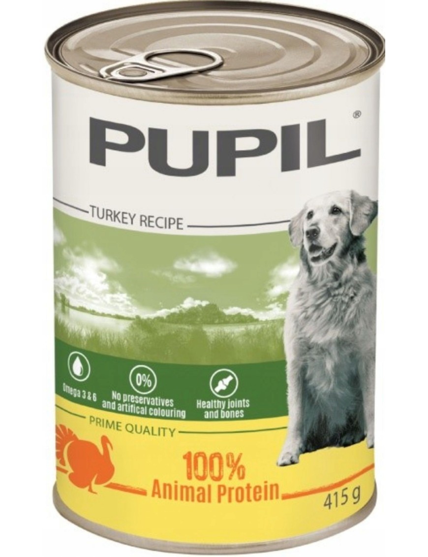 PUPIL Prime karma mokra dla psów indyk z wątróbką