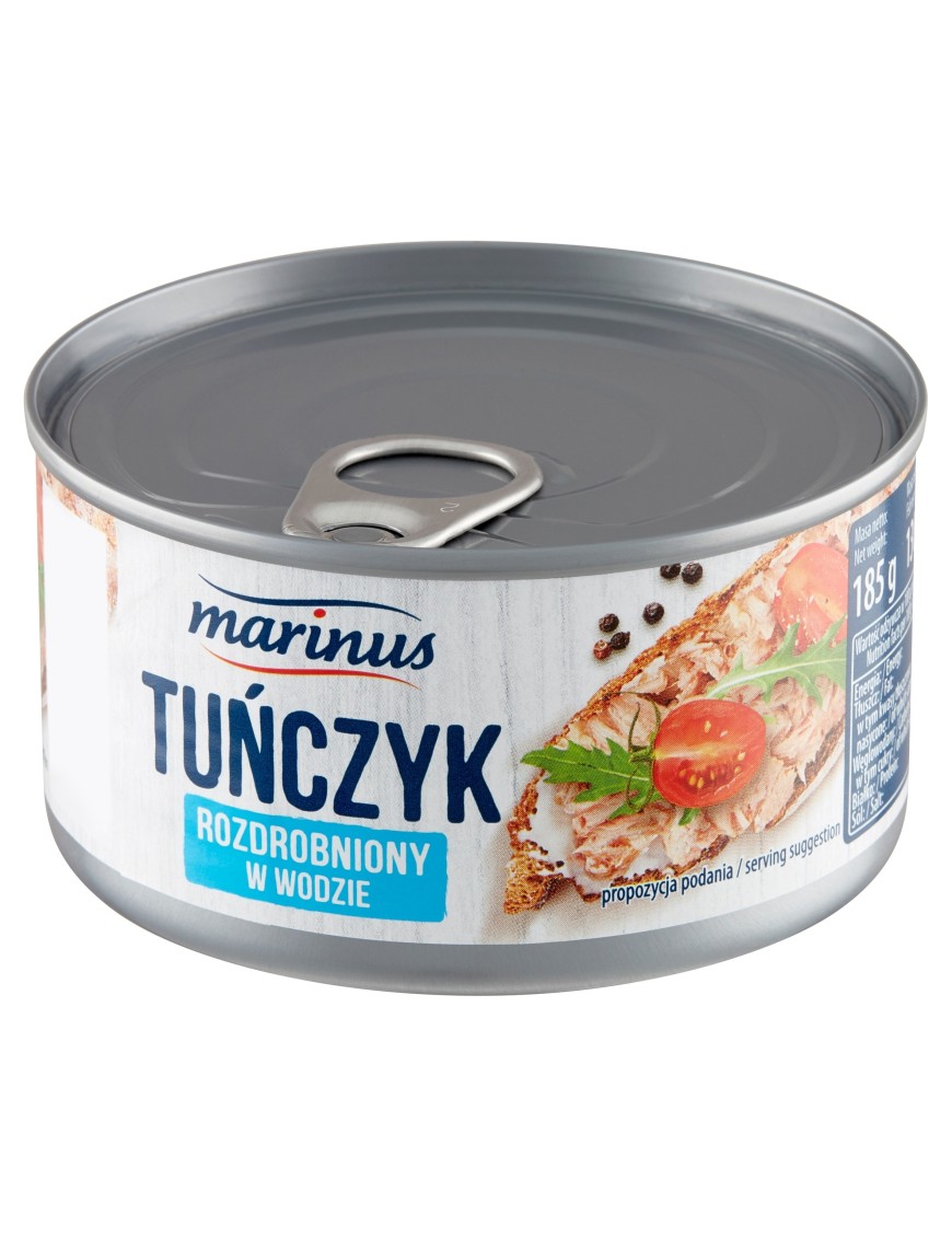 Tuńczyk rozdrobniony w wodzie Marinus 185g