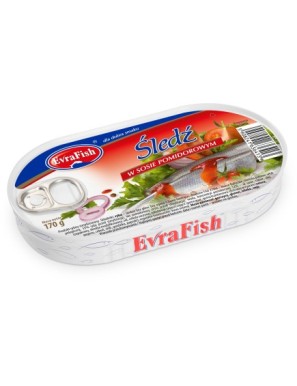 EVRAFISH śledź w sosie pomidorowym 170g