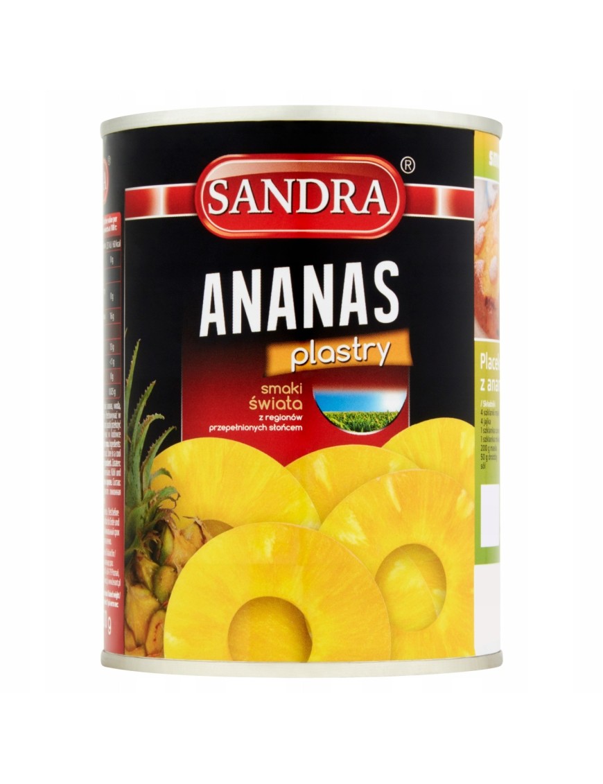 Sandra Ananas plastry 565 g