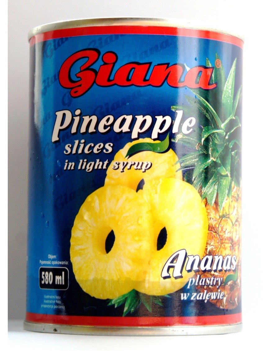 Giana Ananas plastry w zalewie 580ml