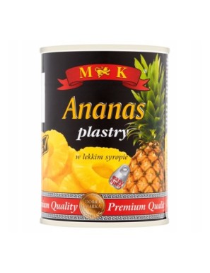 MK Ananas plastry w lekkim syropie 565 g