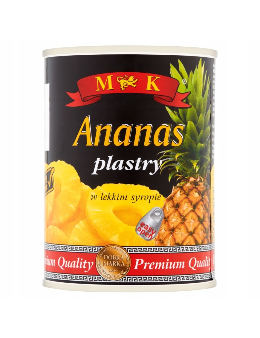 MK Ananas plastry w lekkim syropie 565 g