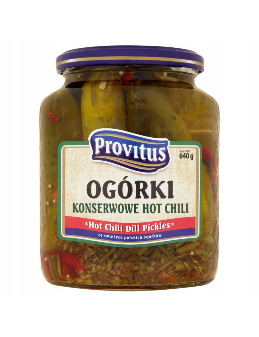 Provitus Ogórki konserwowe hot chili 640 g