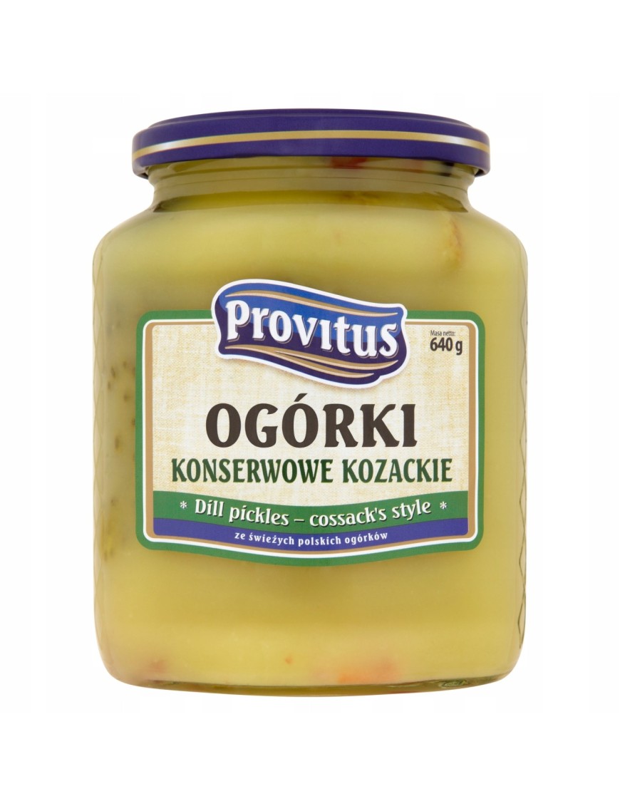 Provitus Ogórki konserwowe kozackie 640 g