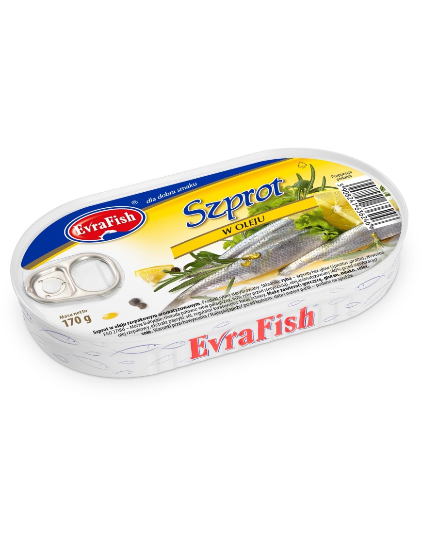 EVRAFISH szprot w oleju 170g