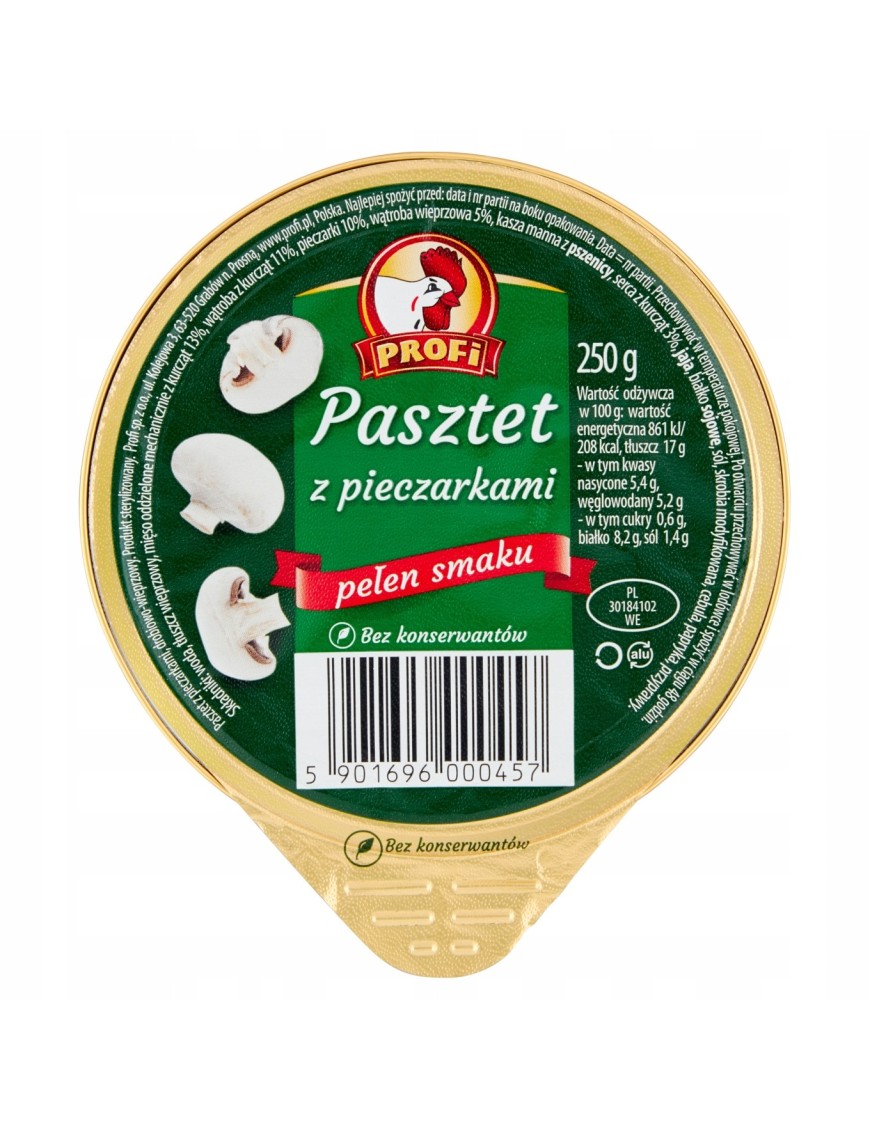 Profi Pasztet z pieczarkami 250g