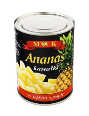 MK Ananas kawałki 565g Produkt pasteryzowany
