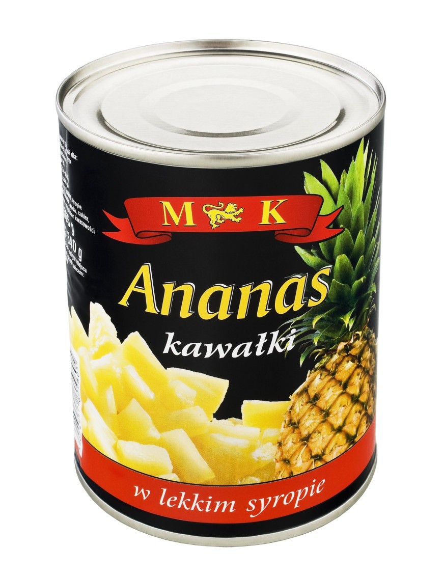 MK Ananas kawałki 565g Produkt pasteryzowany