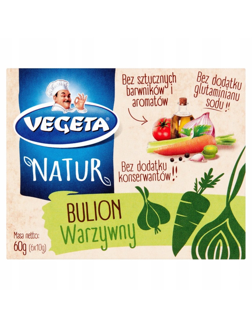 Vegeta Natur Rosół warzywny 60 g (6 x 10 g)