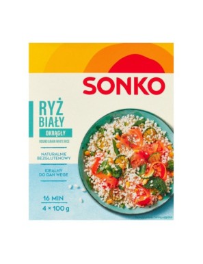 Sonko Ryż biały okrągły 400 g (4 x 100 g)