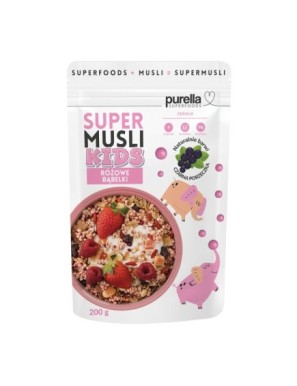 Purella Superfoods SuperMusli KIDS Różowe bąbelki