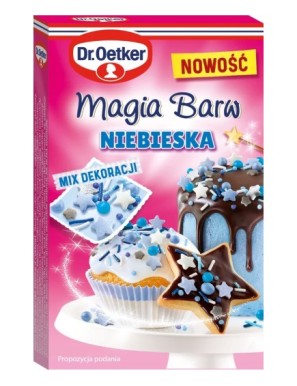 Dr Oetker Mix dekoracji Magia Barw Niebieska 70g
