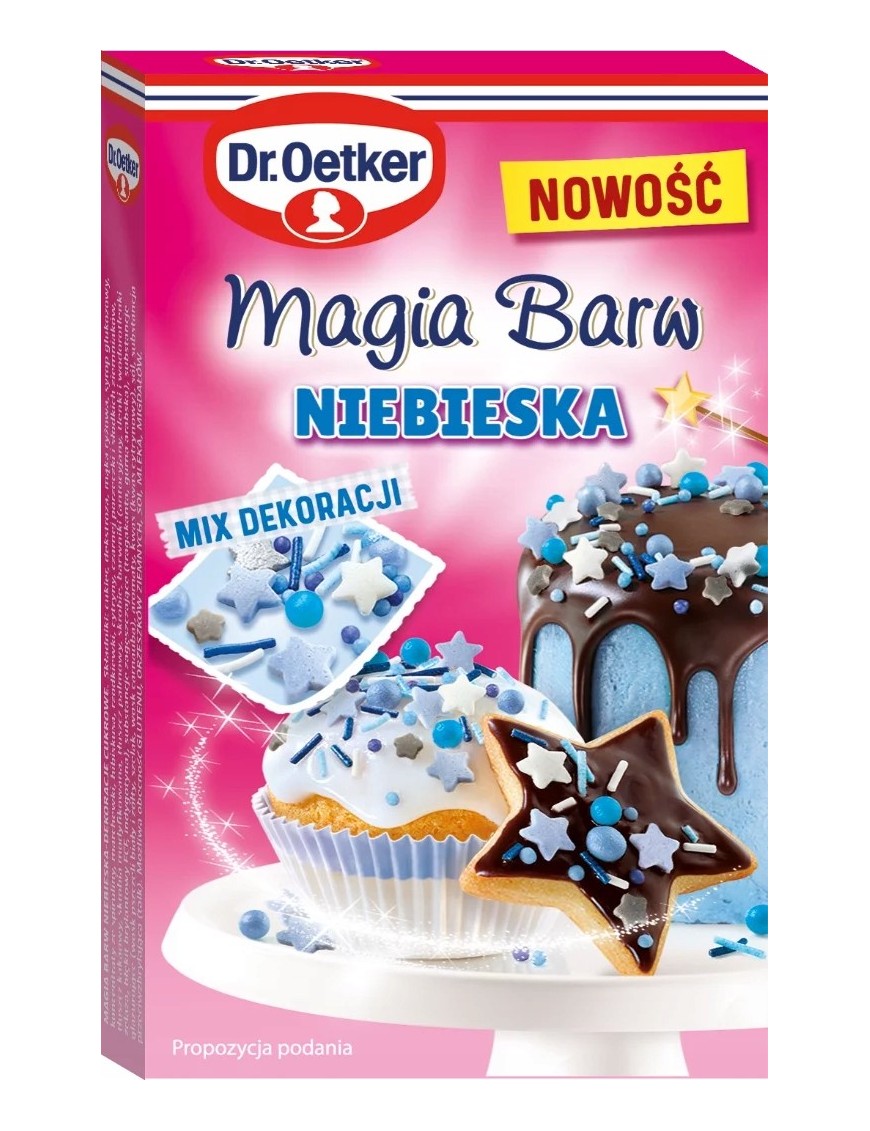 Dr Oetker Mix dekoracji Magia Barw Niebieska 70g