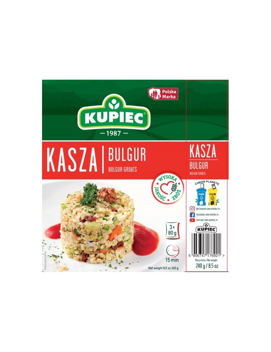 Kupiec Kasza bulgur 3x80g