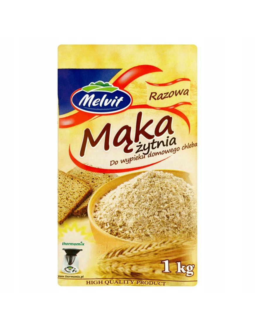 Melvit Mąka żytnia razowa do wypieku chleba 1 kg