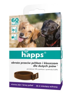 Happs obroża przeciw pchłom i kleszczom dla psów