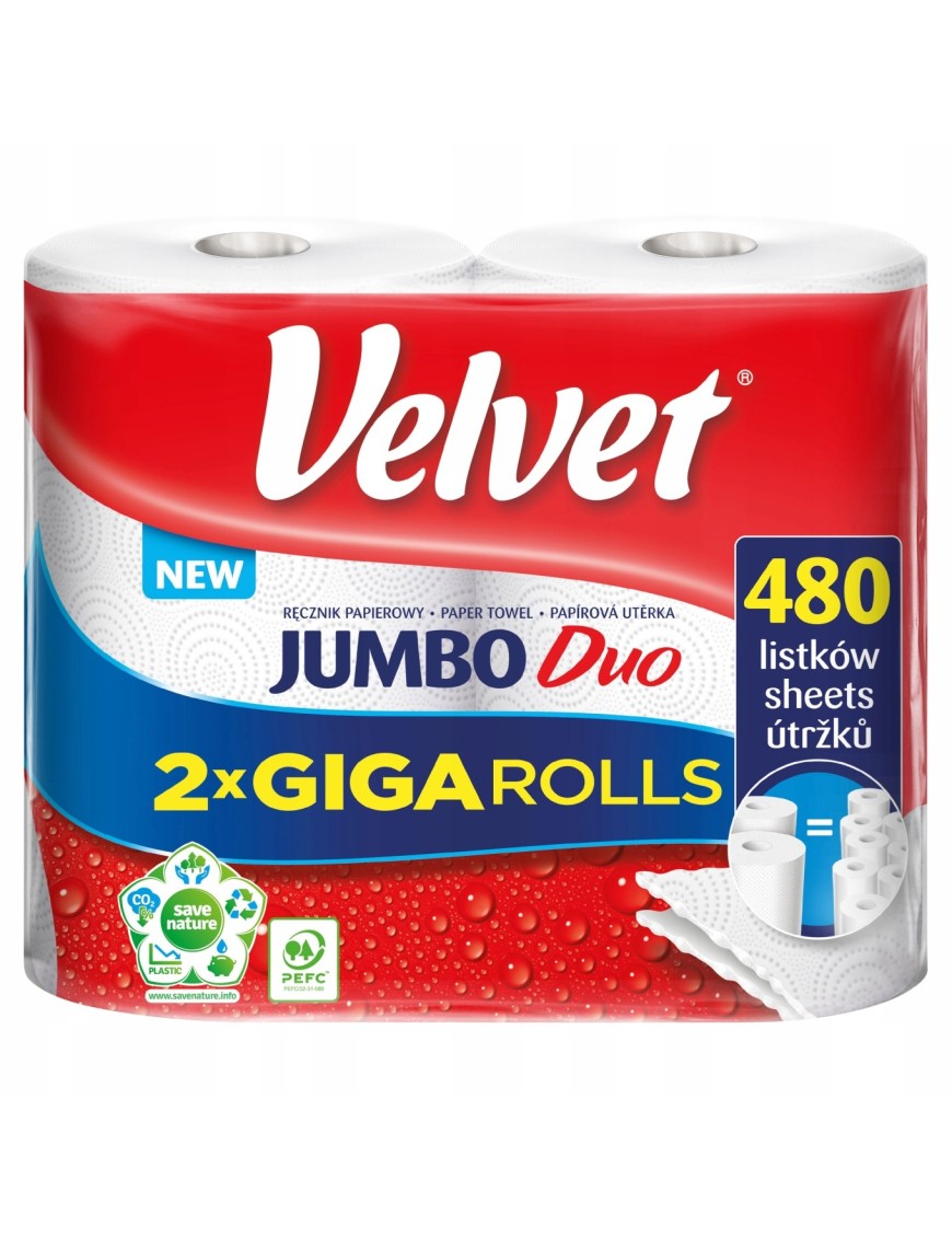 Velvet Jumbo Duo Ręcznik papierowy 2 rolki