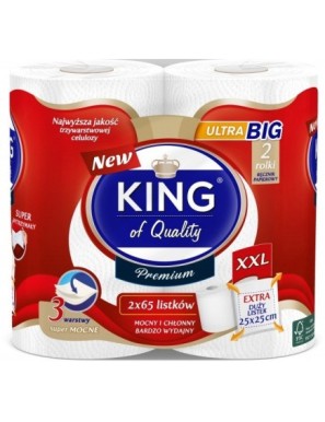 KING Ręcznik papierowy 2 rolki 3-warstwowy