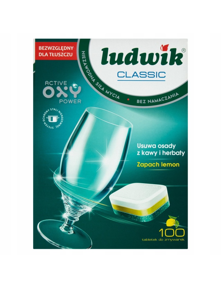 Ludwik Classic Lemon Tabletki do zmywarek 18 kg