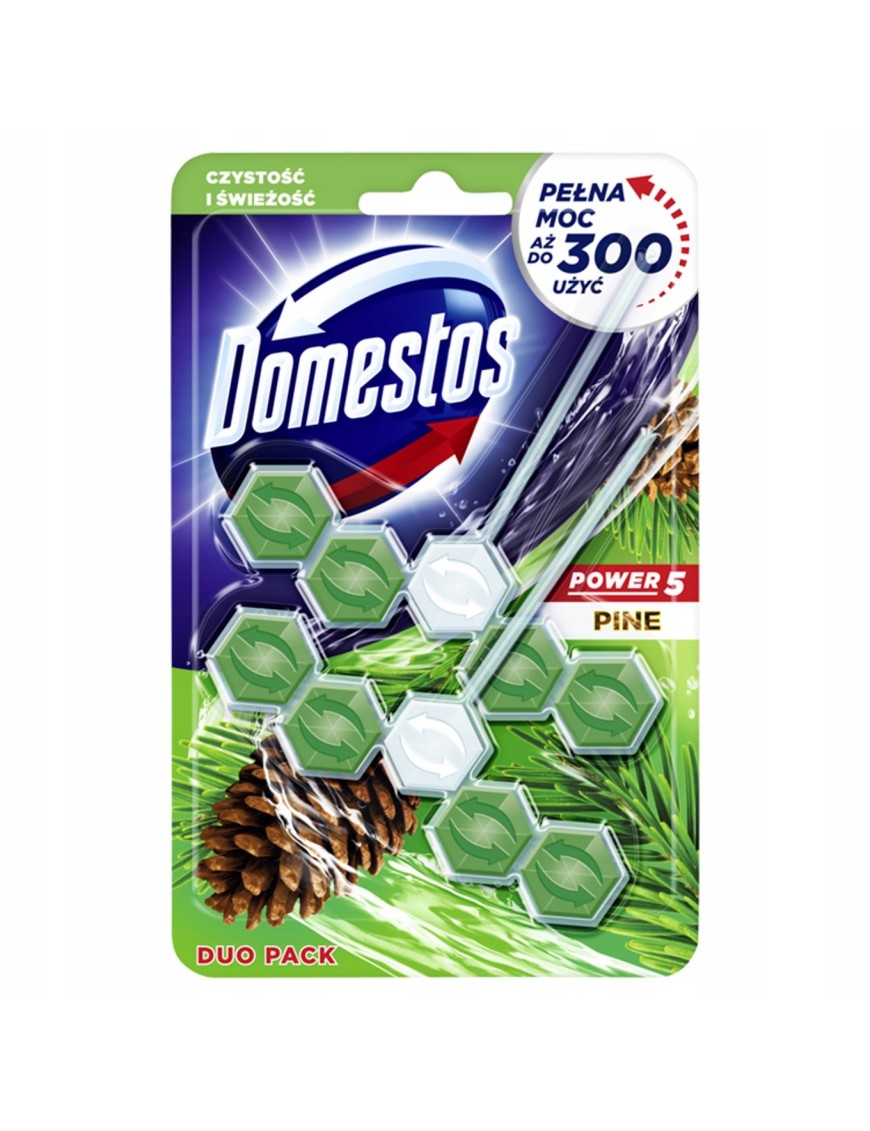 Domestos Power 5 Pine Kostka toaletowa 2 x 55 g